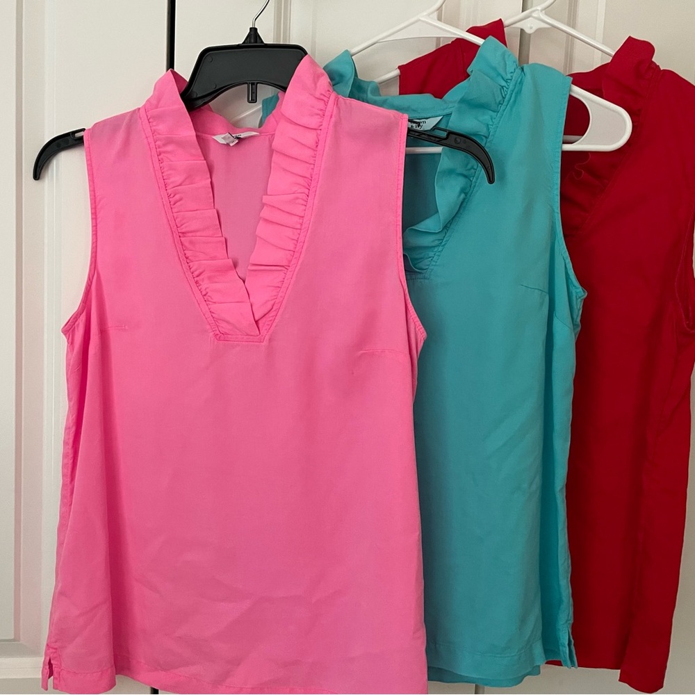 Crown & Ivy Lot of 3 Ruffle Blouses size S